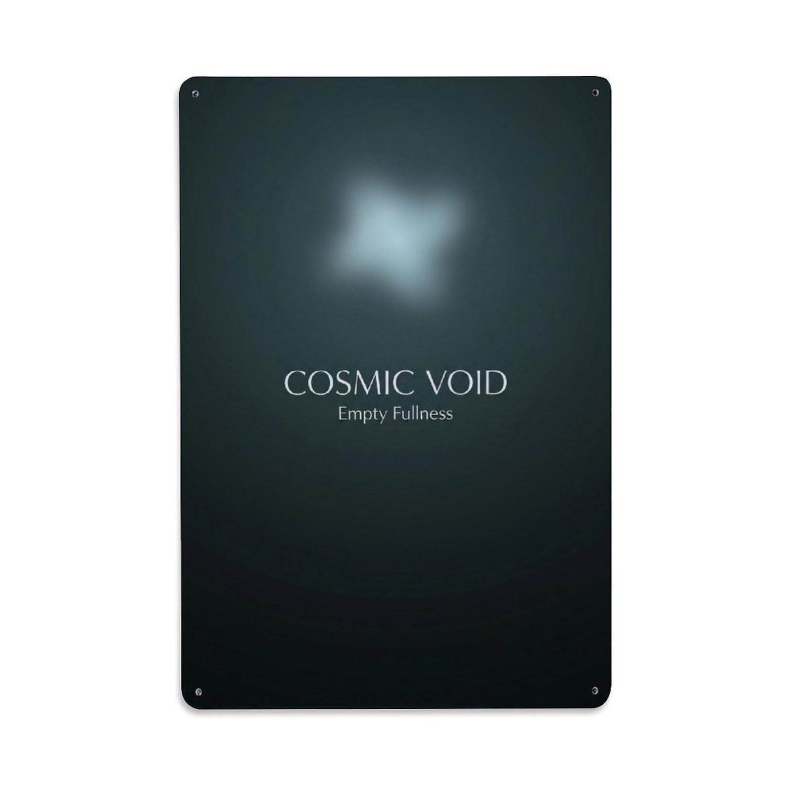 Healing Nature Zen Space Cosmic Void Empty Universe Meditation Metal Tin Sign Plaque Wall Decor for Cafe, Man Cave, Club Bar, Office, Home Garden Round Metal Poster 8x12Inch