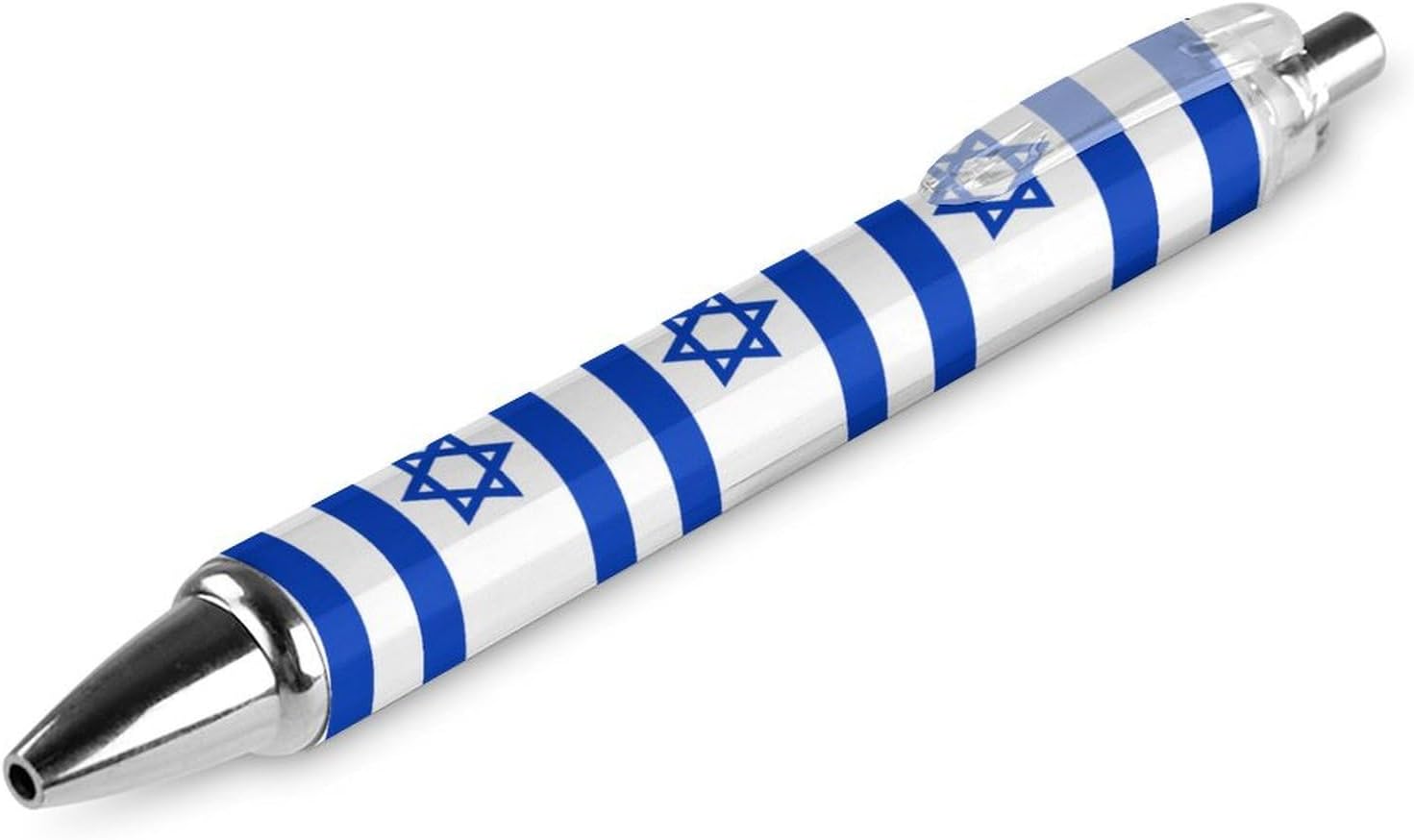 Israel Flag Israeli Star Custom Ballpoint Pen Ball Point Pen for Men Women Retractable Pens 0.5mm Blue Funny Printed, style