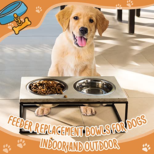 6 Pcs Stainless Steel Metal Dog Bowls Replacement Basic Dog Bowls Thickened Dog Water Bowls Set Travel Kennel Food Dish Bowls No Spill For Small Medium Large Dogs, Dishwasher Safe (8.3 Inch) #TOP6