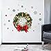 CROSYO 1pc Navidad Guirnalda Pegatinas de Pared PVC Ventana Vidrio Calcomanía Santa Claus Mural Arte Año Nuevo Decoración de Navidad for Home Shop (Color : As Shown)