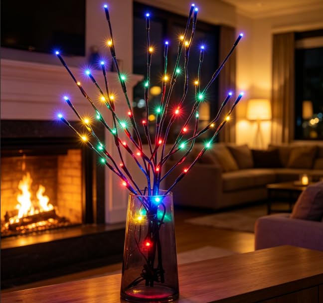 Image of DK177 4 Pack Multicolor Light LED Lighted Branches Battery Operated Lights