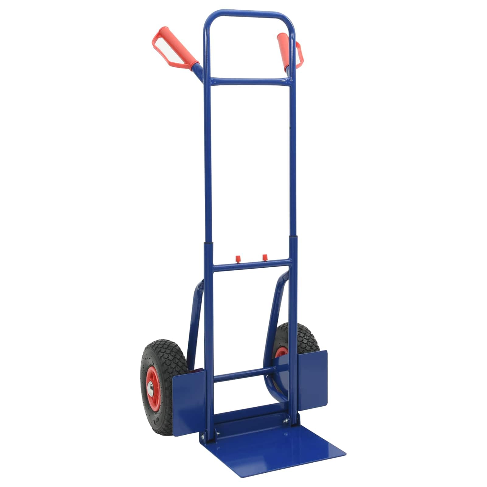 Handwagen Blau und Rot 49,5 x 53 x 114 cm Stahl Werkzeug Model4019016