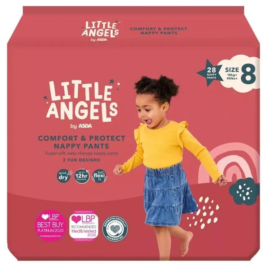Little Angels Comfort & Protect Nappy Pants Size 8, 28 Pack