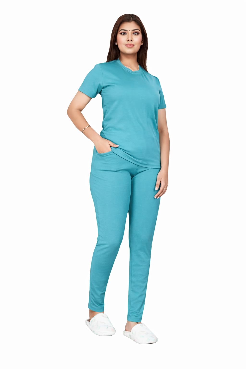 sirgo Women's Active Wear Track Suits Cotton Blend Sportswear Top & Bottom Set for Woman Round Neck for Fitness & Workout-picture-53