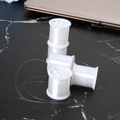 Miniatura 6 de 328.1 ftrollo de hilo de coser transparente transparente hilo invisible nylon monofilamento línea para joyería rebordear acolchado costura