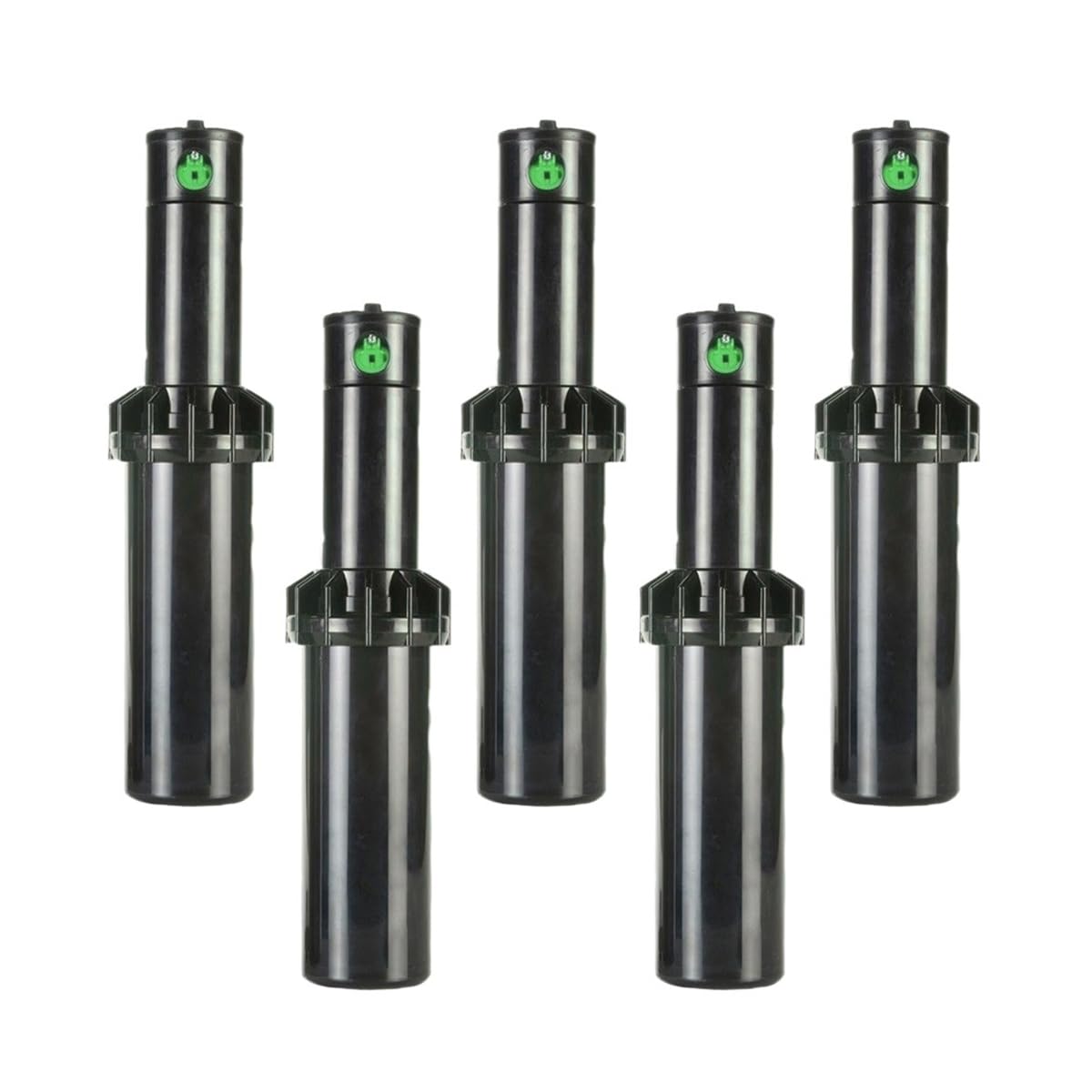 [Pack 5] Aspersor Rain S075 D +Boquillas | Ajuste de Distancia y Caudal | Ideal para Jardines Medianos | Uso Sostenible | Alcance 9,4-14,3 m. Rosca 3/4 Hembra