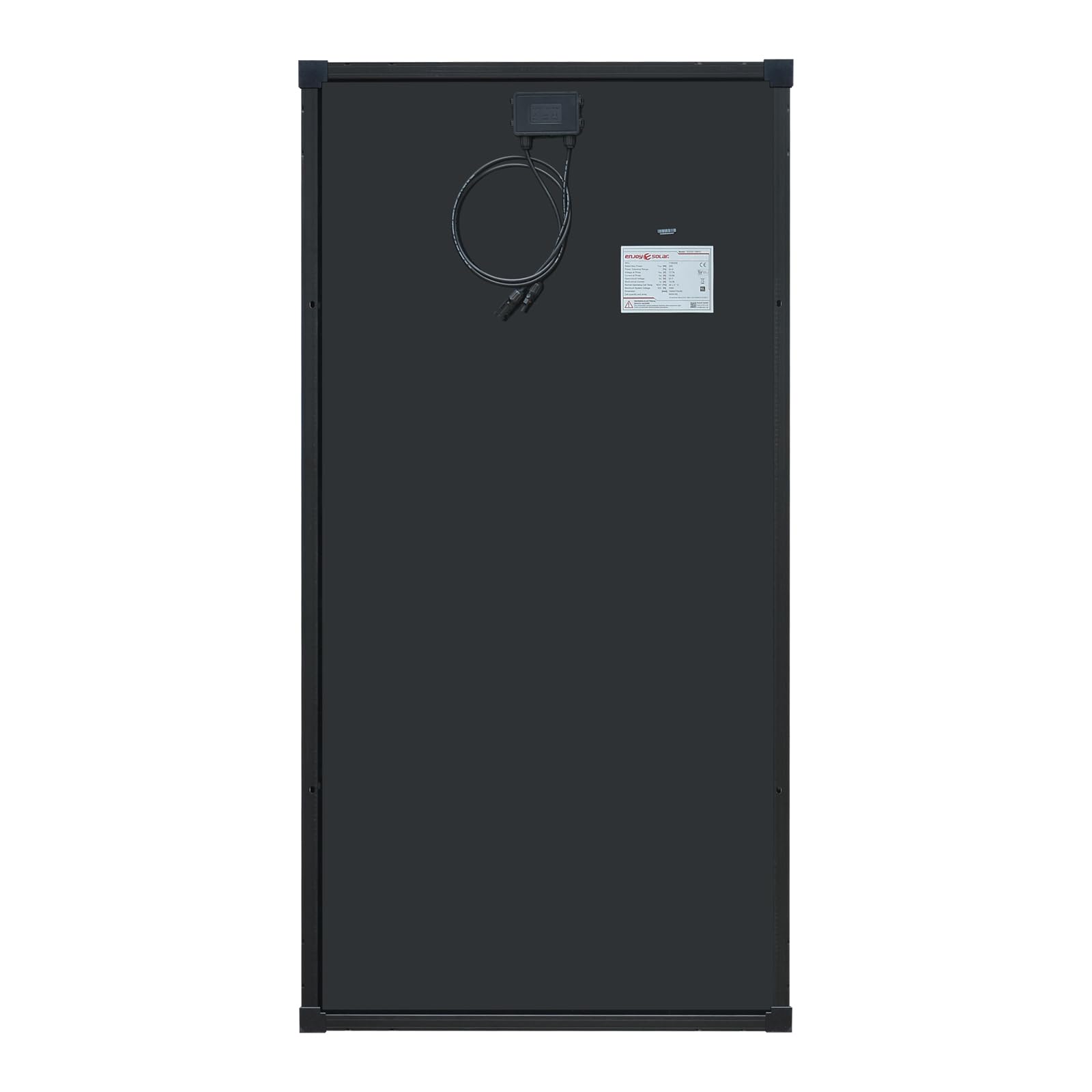Panneau Solaire Monocristallin Enjoy Solar 230W 12V - Technologie HPBC, Rendement 25%, Tout Noir - Pour Camping-car, Balcon, Abri De Jardin