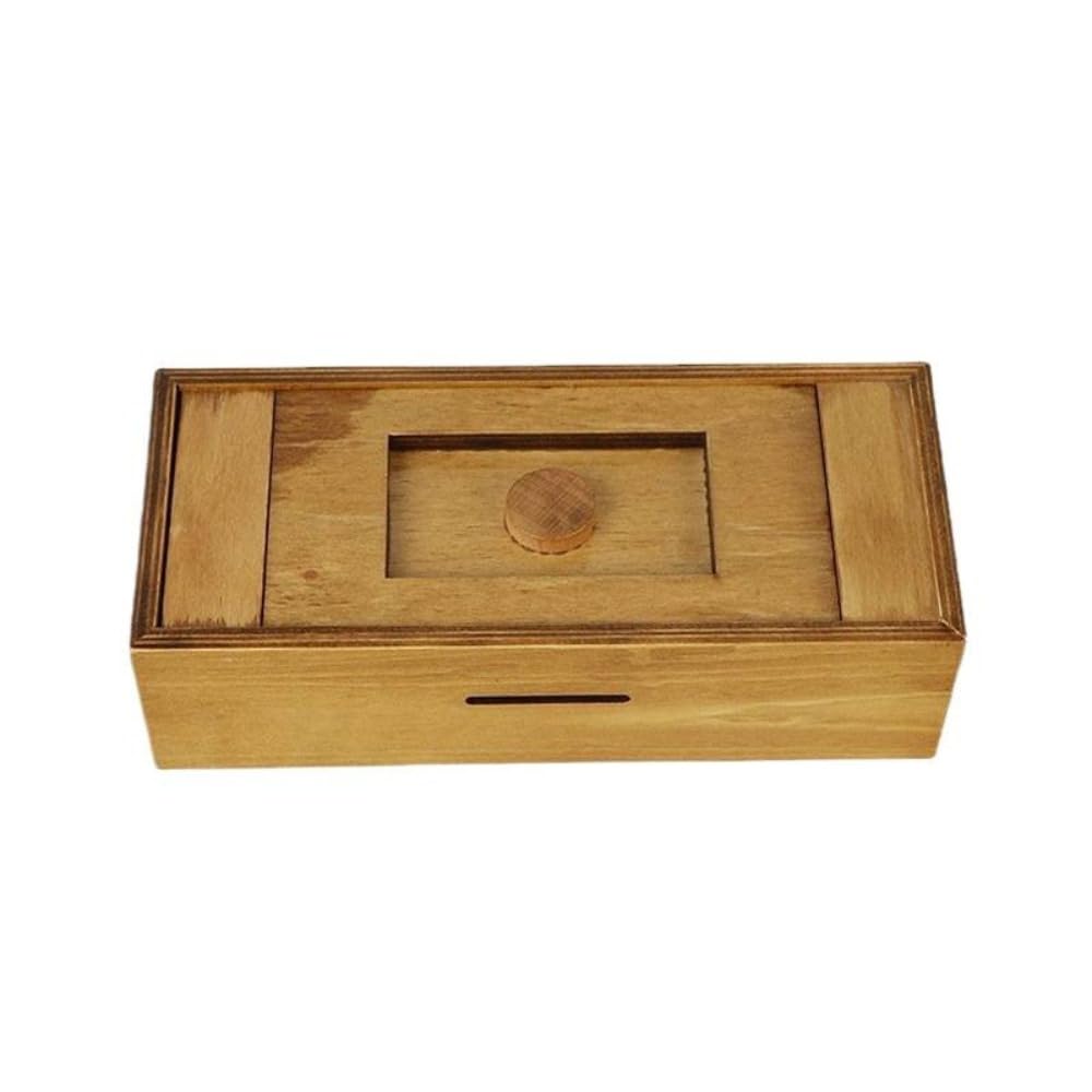 Eiuuioj Money Hide Ruban Rock Puzzle Box Fun wooden puzzle toys for kids and adults : Toys & Games