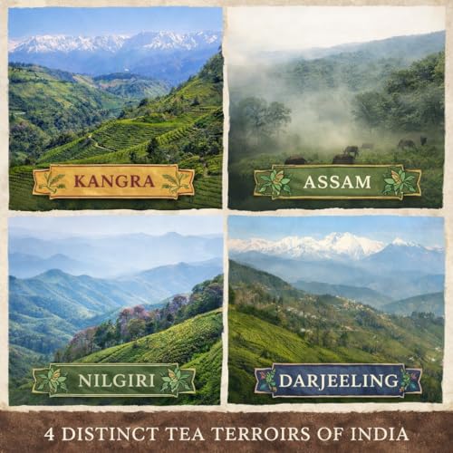 Image of SAN-CHA Tea Boutique | India Expedition Collection | Premium Loose Leaf Tea Gift Box | Assam, Darjeeling, Nilgiri & Kangra | Since 1981