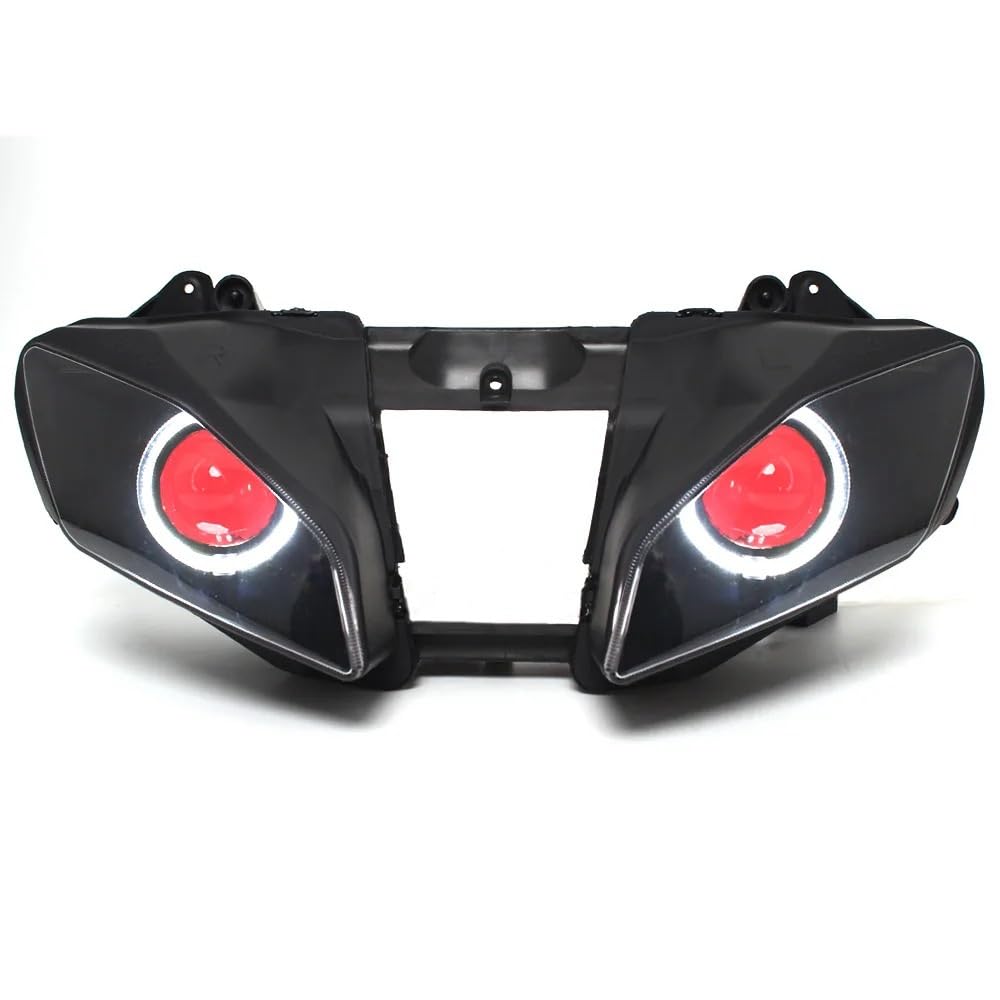 Dirt Bike Reflektor Motocykl Head Light Pasuje do YZF R6 2006 2007 reflektor motocyklowy Angel Eyes reflektor LED reflektor HID montaż