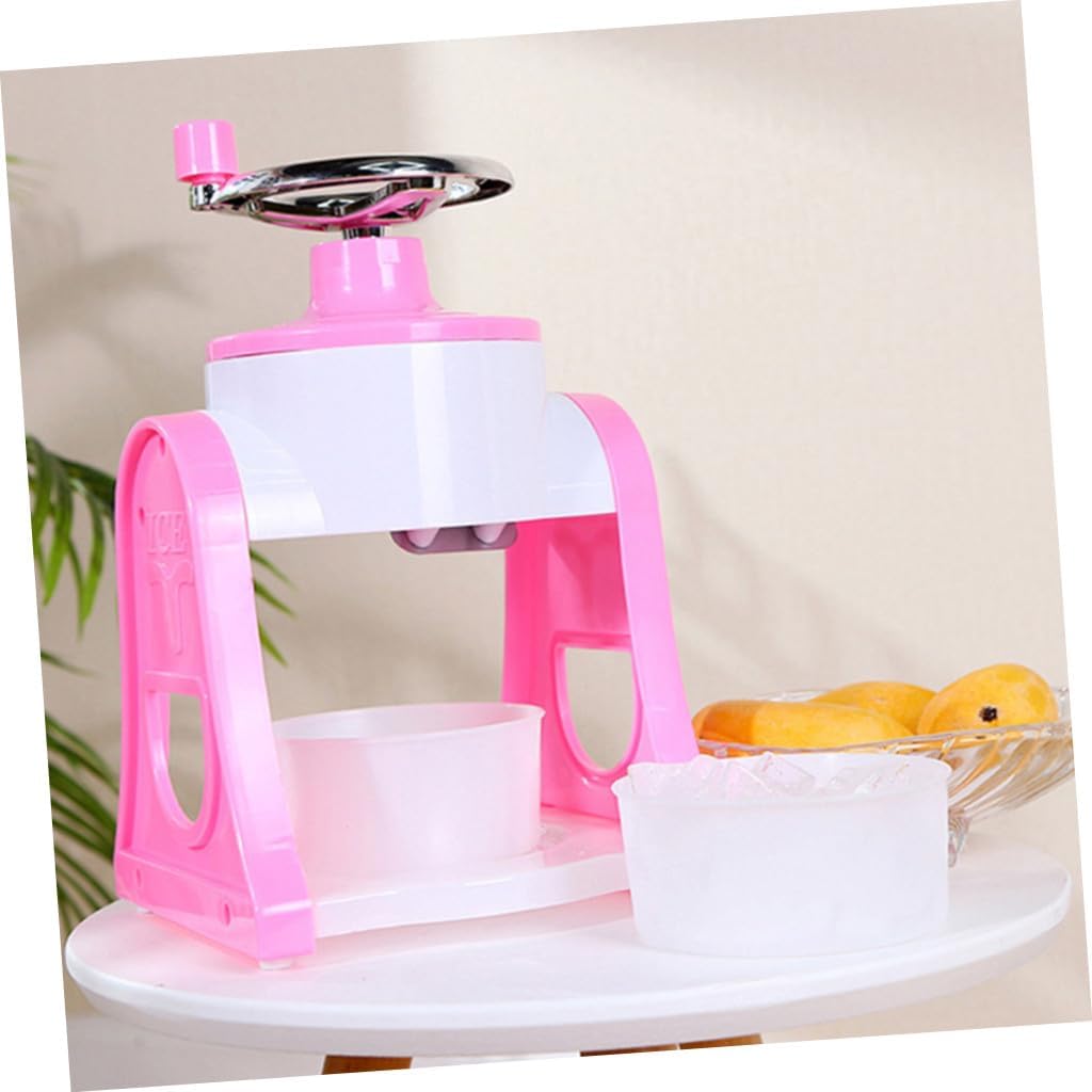 Ice Cube Maker Slushy Machine for Home Slushie Machine Shaved Ice Hand Crank Crusher Easy to Use