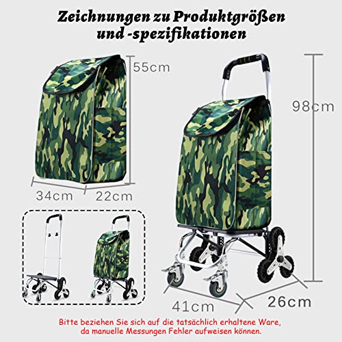 Faltbarer Einkaufstrolley für Senioren – Wasserdichter 8/4-Räder, Treppensteiger, große Kapazität, Lebensmittelwagen, leicht und einfach zu bedienen, perfekt zum Einkaufen – Bild 3