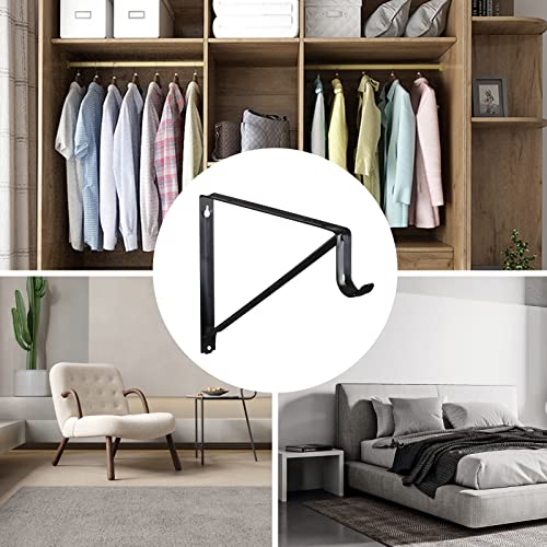 Support etagere et tringle placard noir Home Master Hardware x4 - 6