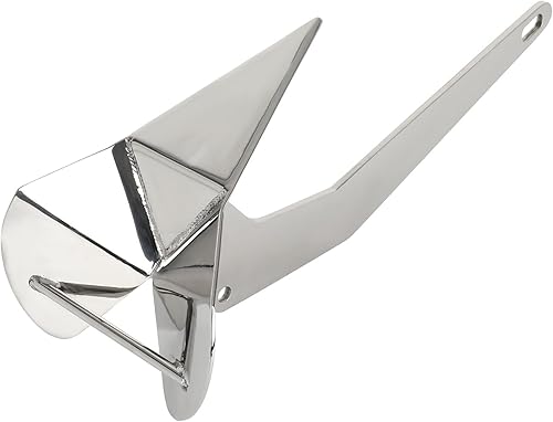Miniatura 2 de SCITOO Anclaje de barco 316 de acero inoxidable 11.0 lbs11LB triángulo ancla ancla marina
