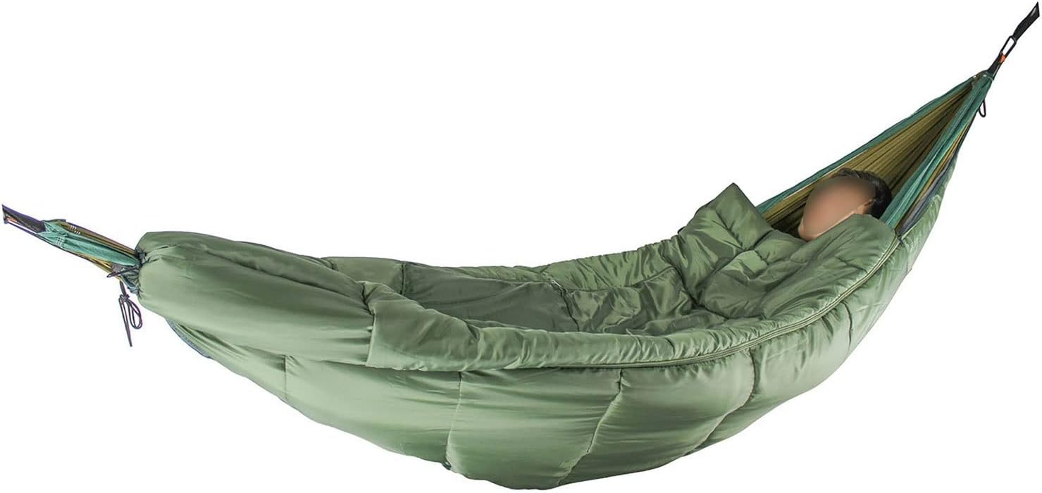 Hammock Winter Camping Hammock Sleeping Bag Hammock Bed Outdoor Camp Windproof and Warm Hammock Tent with Thickened Cotton Warm Cover
