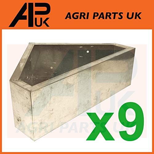 9 Metal Galv Animal Cattle Horse Pony Sheep Goat Dog Pig Feed Feeding Trough Box