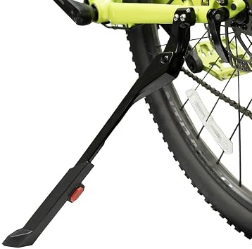 BV Bike Kickstand - Mountain Bike Kick Stand for 24-29" Bicycles - Adjustable Length, Non-Slip Sole, Aluminum Alloy Material - Black Bicycle Kickstand