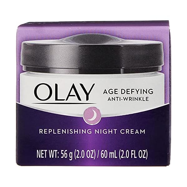 Olay-Age-Defying-Night-Cream-Anti-Wrinkle-Replenish-2-Ounce-Jar-60ml-3-Pack Olay Anti Wrnkle Nght Crm Size 2z Olay Age Defying Anti Wrinkle Night Cream 2z
