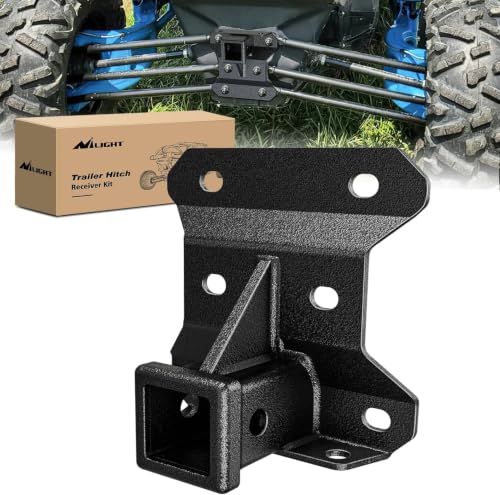 Image of Nilight 2 Inch Rear Bumper Tow Trailer Hitch Receiver Kit Compatible for 2017+ Can Am Maverick X3 /2017+ Can Am Maverick Turbo /Max Turbo /X DS /X RS Turbo, 92227B (Pack of 6)