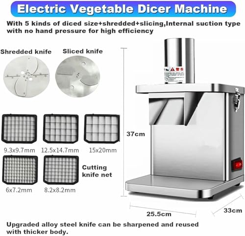 Cortadora eléctrica de vegetales 3 en 1 acero inoxidable miniatura 3