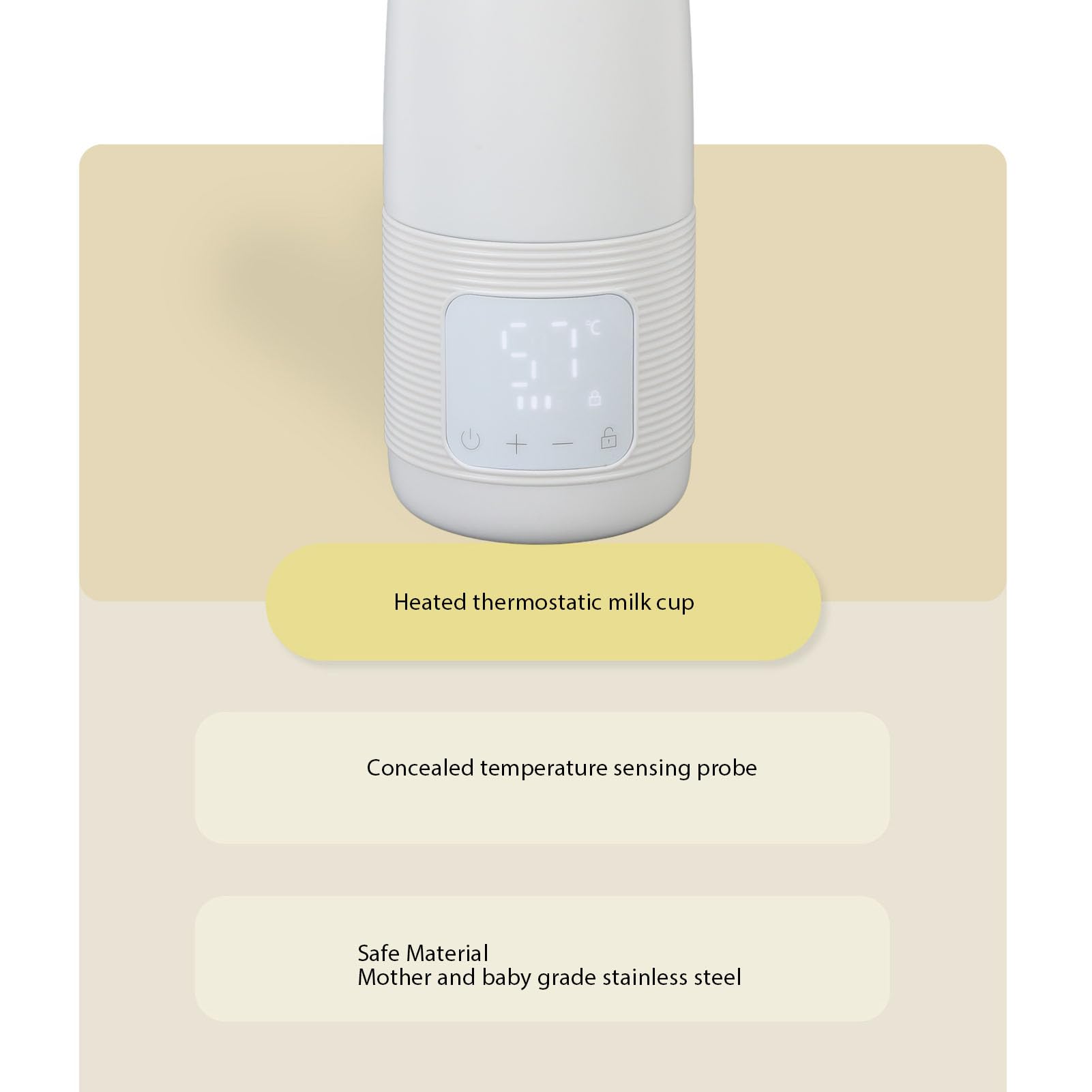 Calentador de Biberones Portátil para Viajes de bebé, Inalámbrico, de Temperatura Constante, Recargable por USB, Calentador de Agua de Viaje para Leche materna. (500 ml)
