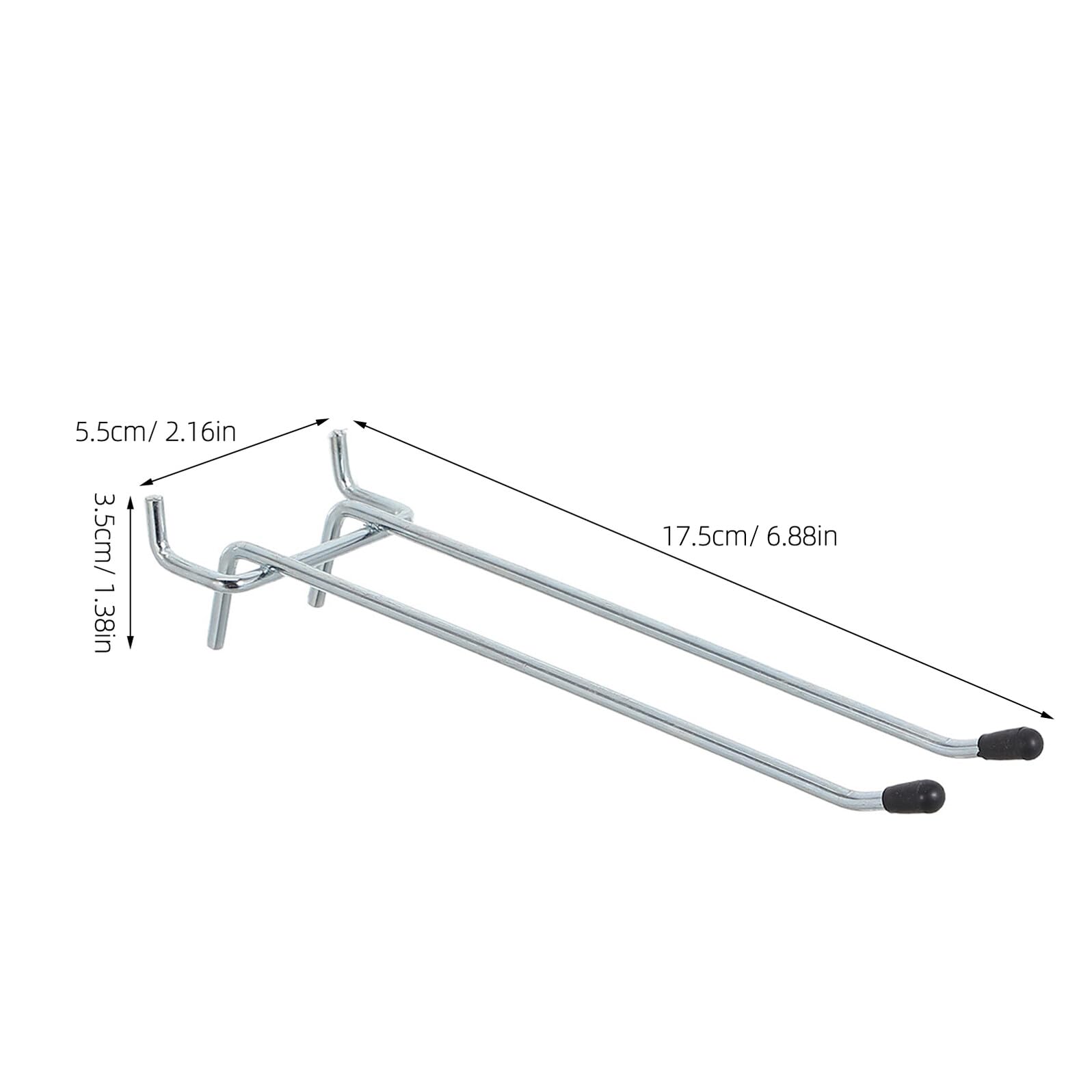 NUOBESTY 10 Pezzi Ganci per Pannello Forato in Ferro da 6 Pollici, Capacità 7-11lb, Facile Installazione e Versatilità, per Piccoli Oggetti e Chiavi in Cucine e Studi