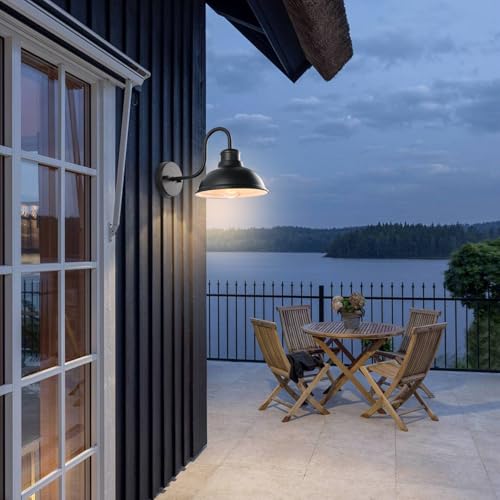 Image of 12 inch Barn Lights Outdoor Gooseneck Large Exterior Lighting Fixtures