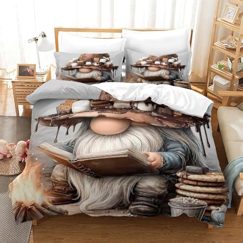Housse de couette girafe 260x220 cm en microfibre ultra douce parure de lit 3D - 3
