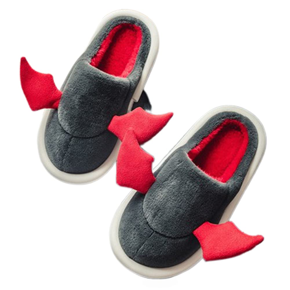 Zapatillas De Estar por Casa Lindo Animales para Niños Mujer Hombre Invierno Felpa Forro Pantuflas Interior Cómodo Caliente Zapatos De Algodón Slippers,Negro,44~45