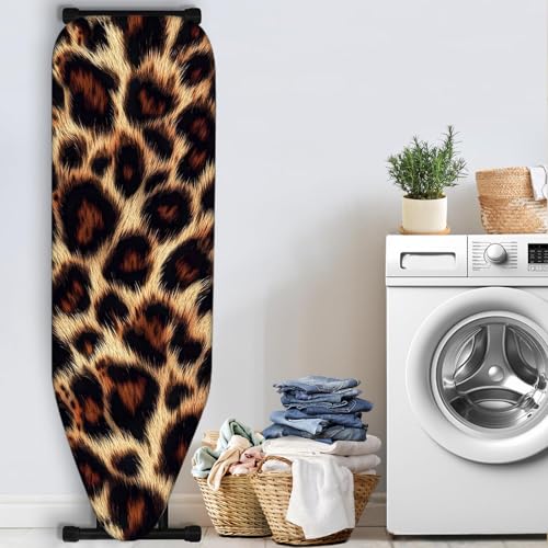 Image of Nuxovilar Realistic Leopard Print Ironing Board Cover 15x54 Polyester