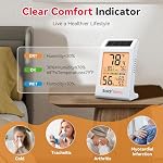 Room Thermometer Indoor, Humidity Meter, 2026 Upgrade Backlit Digital Humidity&Temperature Monitor | Solar Powered | MAX MIN Record | 3.2", for Home, Office, Greenhouse, 1Pack - Image 7