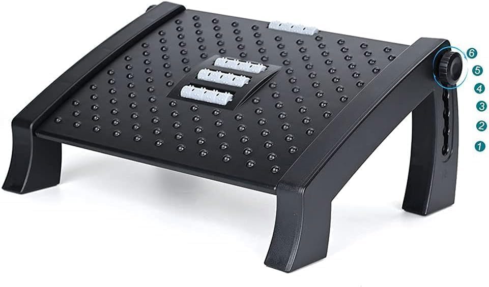 CBEX Foot Rest for Under Desk at Work,Under Desk Footrest with Massage Surface Ergonomic Adjustable Foot Stool 6 Height Position with Firm Non-Slip Legs for Home Office to Back Hip Pain Relief (ADJUSTABLE) CB-01 CBEX Foot Rest for Under Desk at Work,Under Desk Footrest with Massage Surface Ergonomic Adjustable Foot Stool 6 Height Position with Firm Non-Slip Legs for Home Office to Back Hip Pain Relief (ADJUSTABLE) CB-01