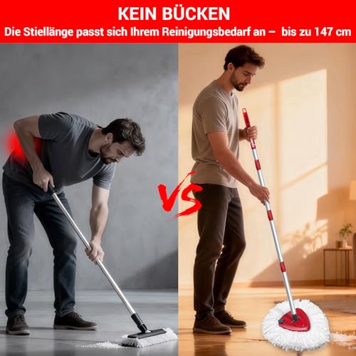 Manche de rechange balai pour Vileda Turbo Spin/Smart/EasyWring/H2pro – vue 8