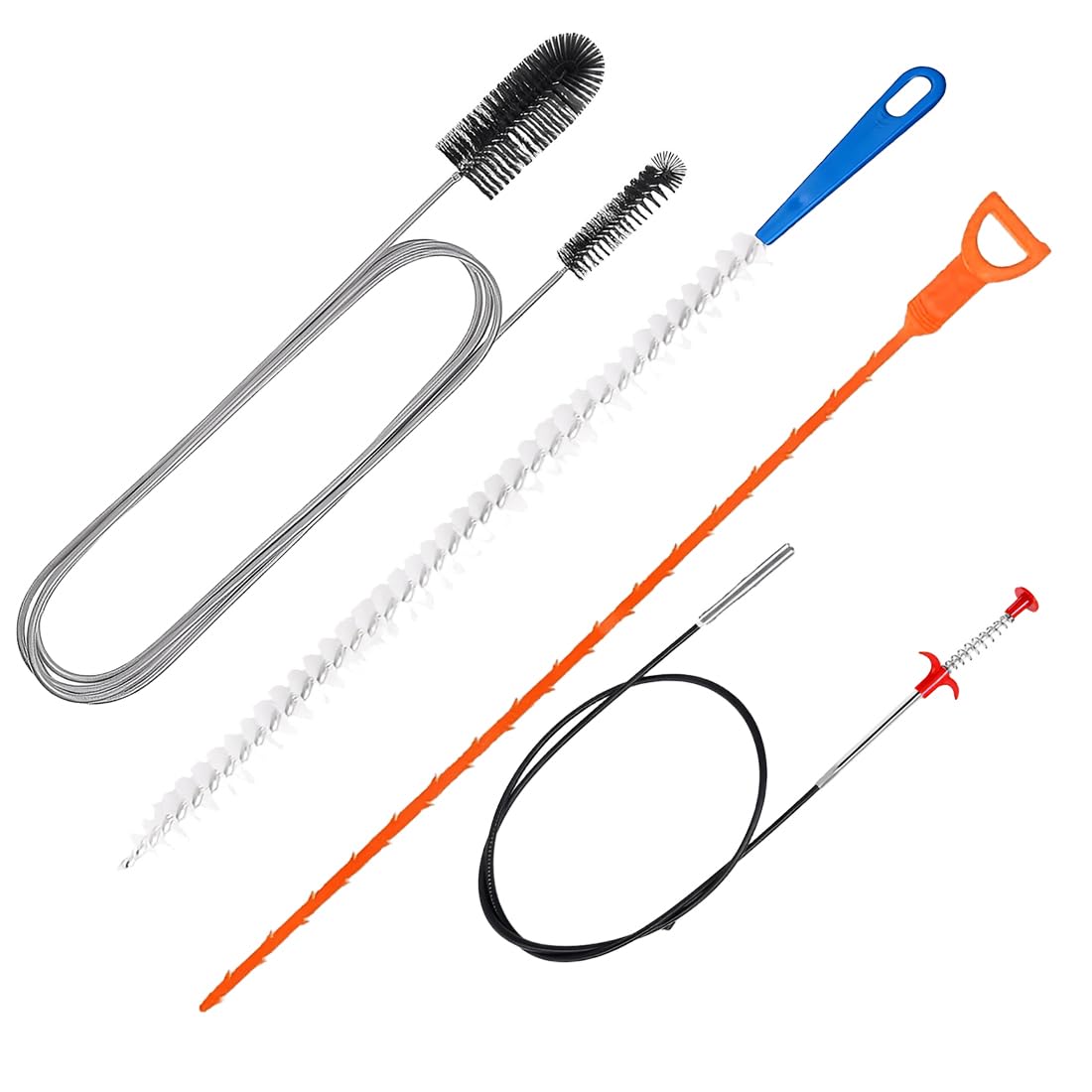 Stura lavandini e Scarichi, 4 Pezzi Pulizia Scarico Lavandino, Stura Tubi di Scaricoper, Tubi Strumento per Sbloccare, Spazzola per Pulizia Tubi Stura, per Cucine Vasche Bagno Servizi Igienici