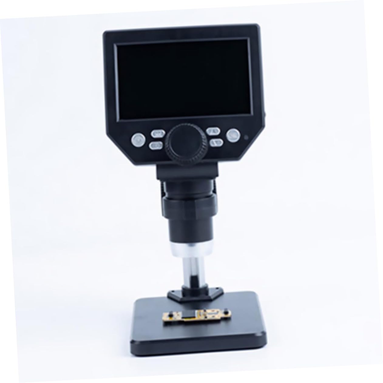 Tofficu Microscopio Electrónico Digital Aumento Led Soporte De Aluminio y Plástico Zoom Batería De Litio