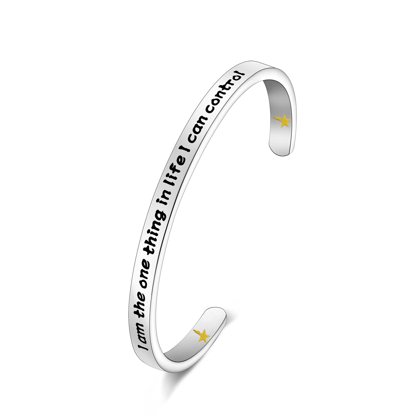 UJIMSUJIMS Broadway Theatre Inspired Gift I Am The One Thing in Life I Can Control Cuff Bracelet Broadway Musical Lyrics Gift