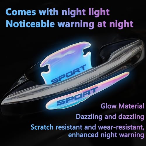 Image of 8 PCS Car Door Handle Scratch Protectors,Car Door Protector Edge Guards Universal Door Handle Protector Paint Guard (Sport)
