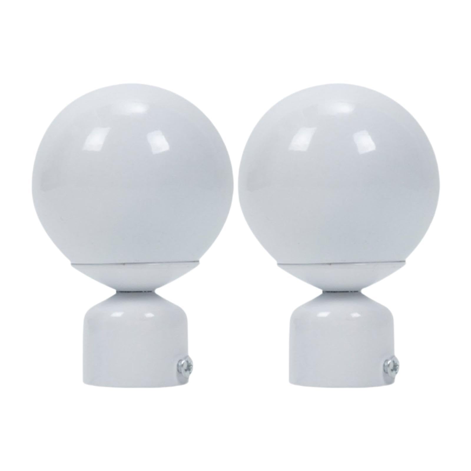 2X Window Curtain Rod Finials Metal Sleek for Dressing Room Decoration Hotel White-image-43
