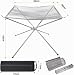 Tragbare Feuerstelle für Outdoor-Camping, 56cm Faltbare Edelstahlgeflecht Feuerstelle Grill-Feuerschale mit Tragetasche für Garten, Camping, Strand, BBQ & Picknick