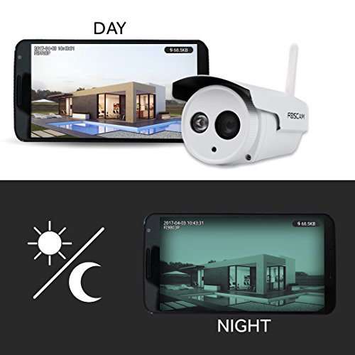 Foscam Hd 720P Outdoor Wifi Security Camera – Weatherproof Ip66 Bullet / 1Mp Ip Wireless Surveillance Camera System With Ios/Android App, Night Vision Up To 65Ft, And More (Fi9803P) #TOP2