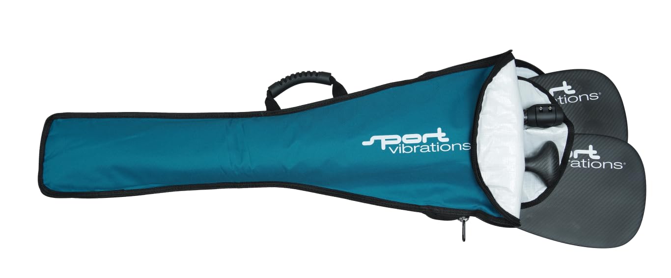 Borsa per pagaia di qualità, blu turchese, imbottita e impermeabile, per pagaie SUP da 3 e 4 pezzi, 100 x 32 cm