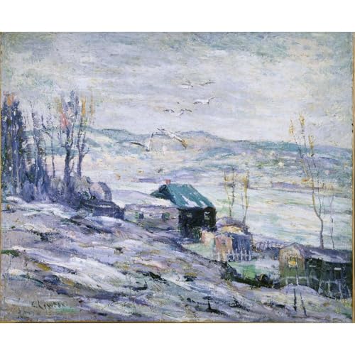 Impression giclée Ernest Lawson Bronx River 76x101 cm pour décoration murale de salon