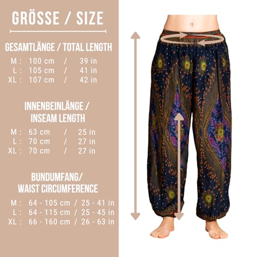 Pantalon de détente unisexe en viscose fine PANASIAM style bohème