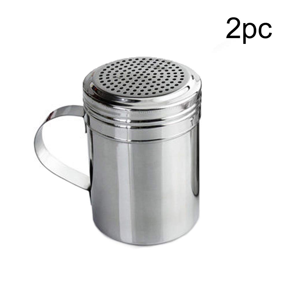 Fiacvrs 1/2pcs Stainless Steel Spice Dispenser Shaker With Handle, Sugar Seasoning Container Bottles - Image 2