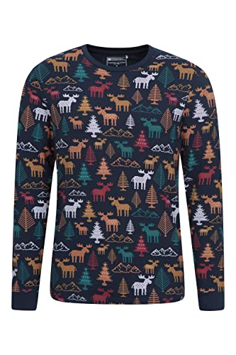 Mountain Warehouse Conjunto de pijama de franela para hombre - Con estilo y a cuadros, informal, agradable, de fácil cuidado - Para regalar y para dormir bien por la noche Azul marino S Cover