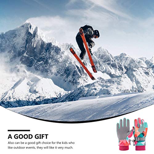 CLISPEED Luvas de Inverno CrianÃ§as Luvas de Esqui Na Neve Luvas ImpermeÃ¡veis â€‹â€‹Luvas TÃ©rmicas