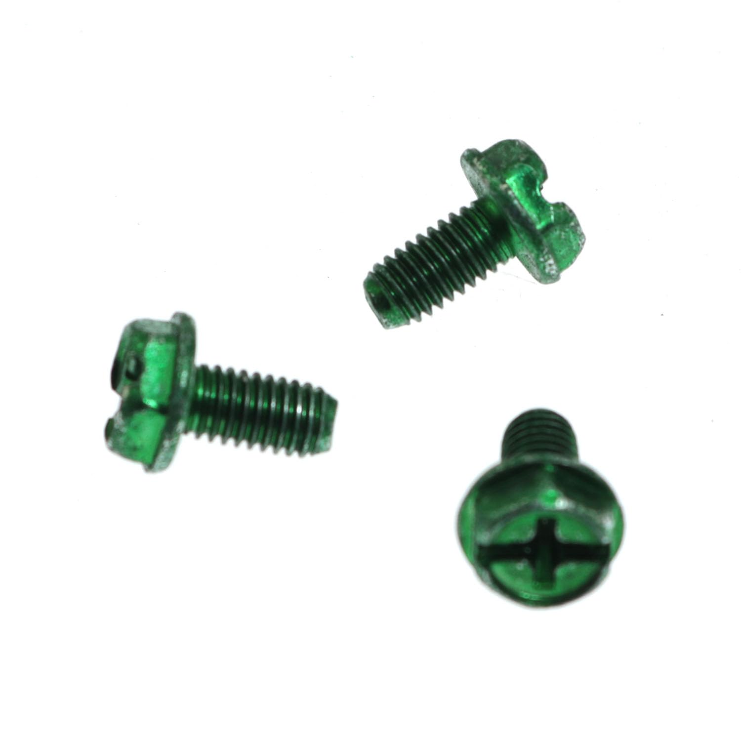 Maxmoral Electrical Box Ground Screws 10-32 x 3/8 in. Hex Head Screw Assortment Slotted Washer Head for Electrical Junction Boxes Metal Outlets Switch Boxes Green