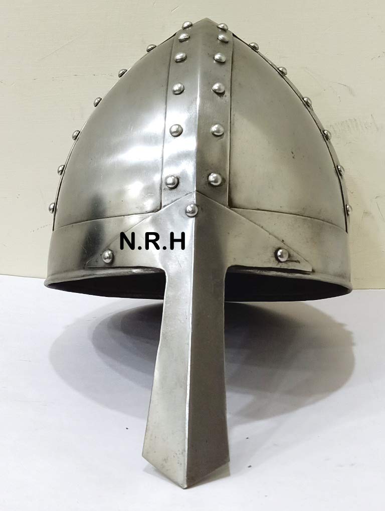 Casco de Combate normando Medieval de Calibre 18 con Soporte