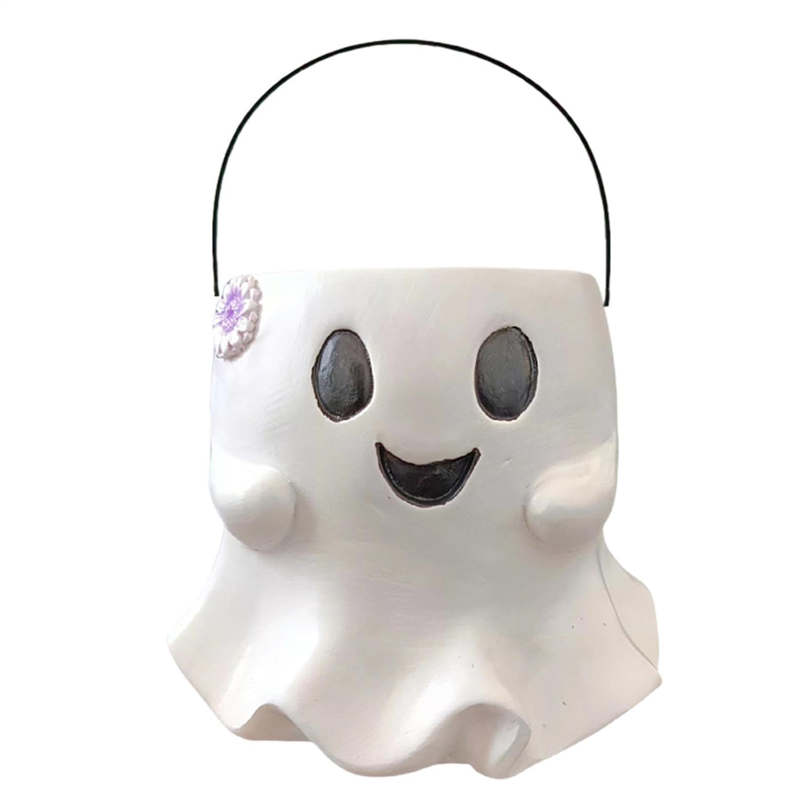 Seau à friandises Halloween en résine mignonne pour déco de bureau