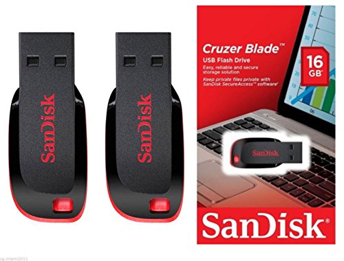 SanDisk Cruzer Blade 16 GB USB Plastic Pen Drive - Pack of...